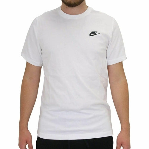 Mannen T-Shirt Nike AR4997 101 wit