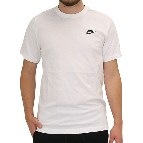 Mannen T-Shirt Nike AR4997 101 wit